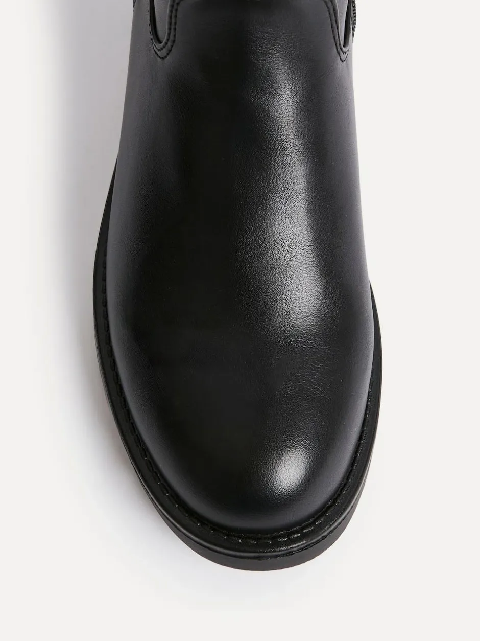 Linzi Black Roam High Leg Boots With Double Zip Detail Best