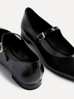 Linzi Seattle Pointed Toe Mary Jane Flats Black Online