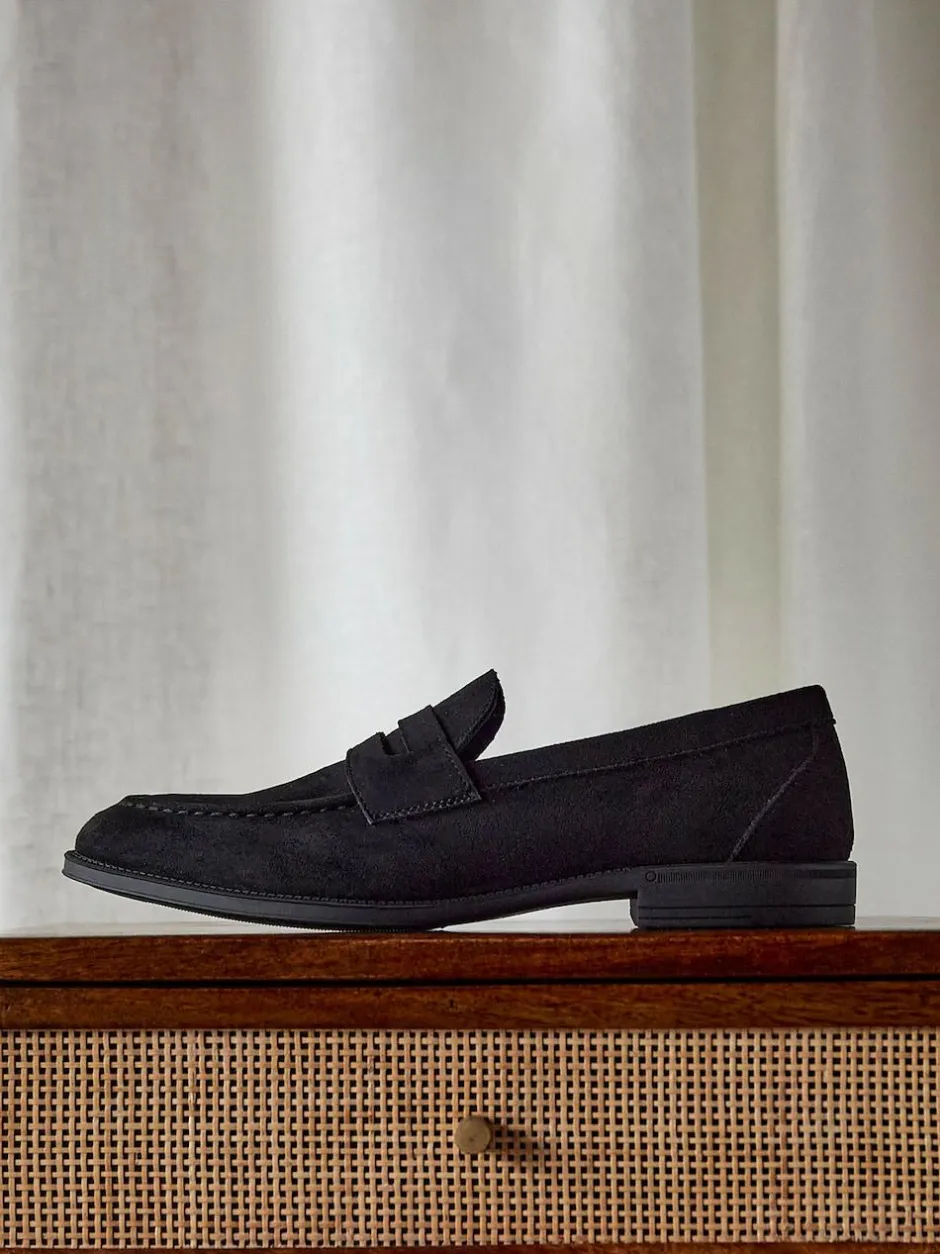 Linzi Aurelio Penny Loafers Black Suede