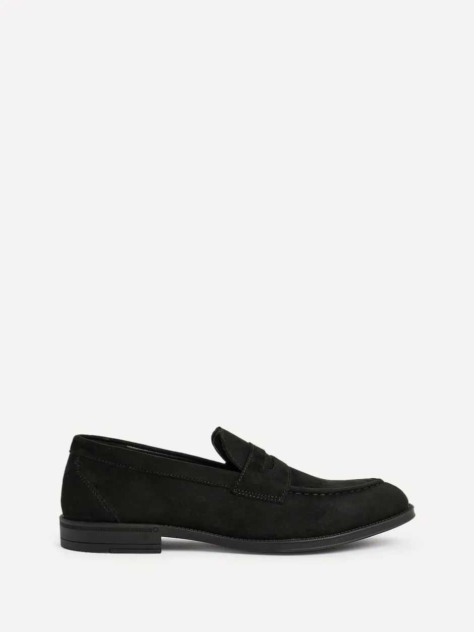 Linzi Aurelio Penny Loafers Black Suede