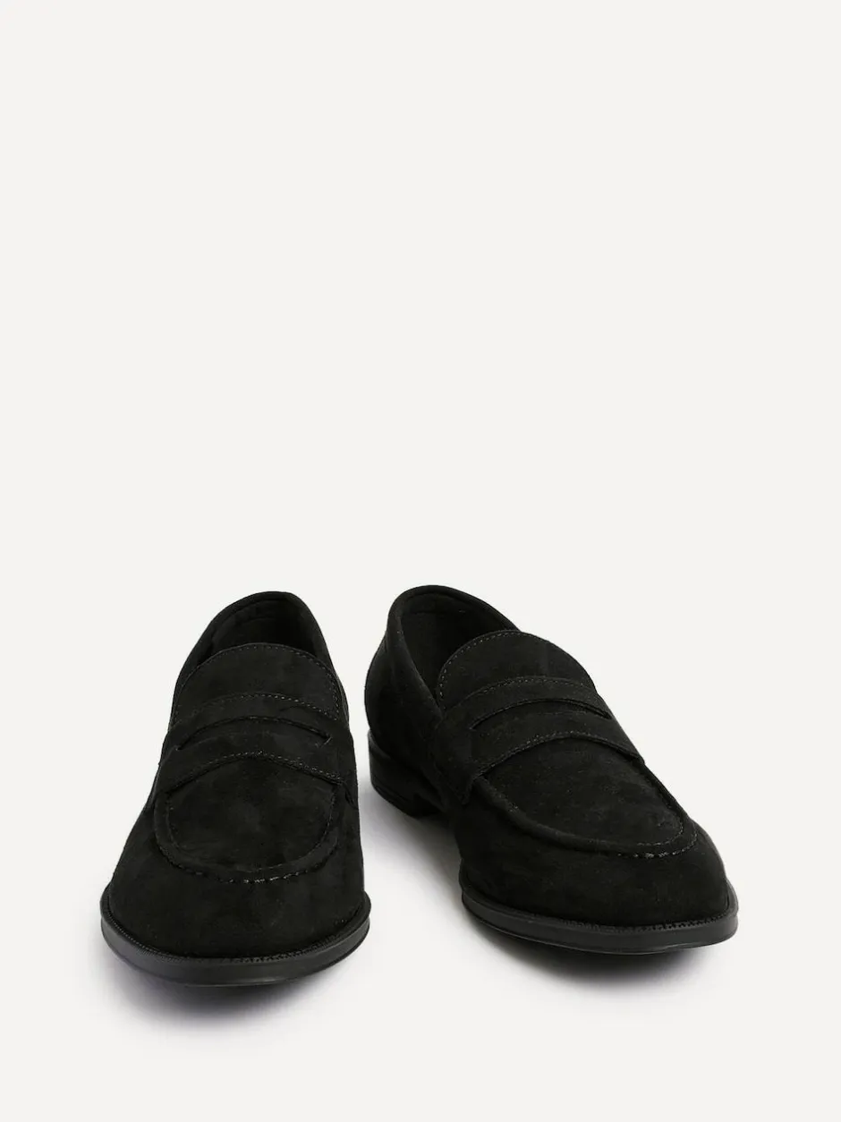 Linzi Aurelio Penny Loafers Black Suede