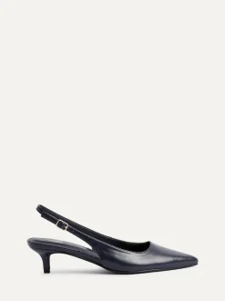 Linzi Elvira Kitten Heel Slingback Courts Blue Outlet