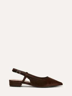 Linzi Clasica Low Heeled Slingback Courts Brown Discount