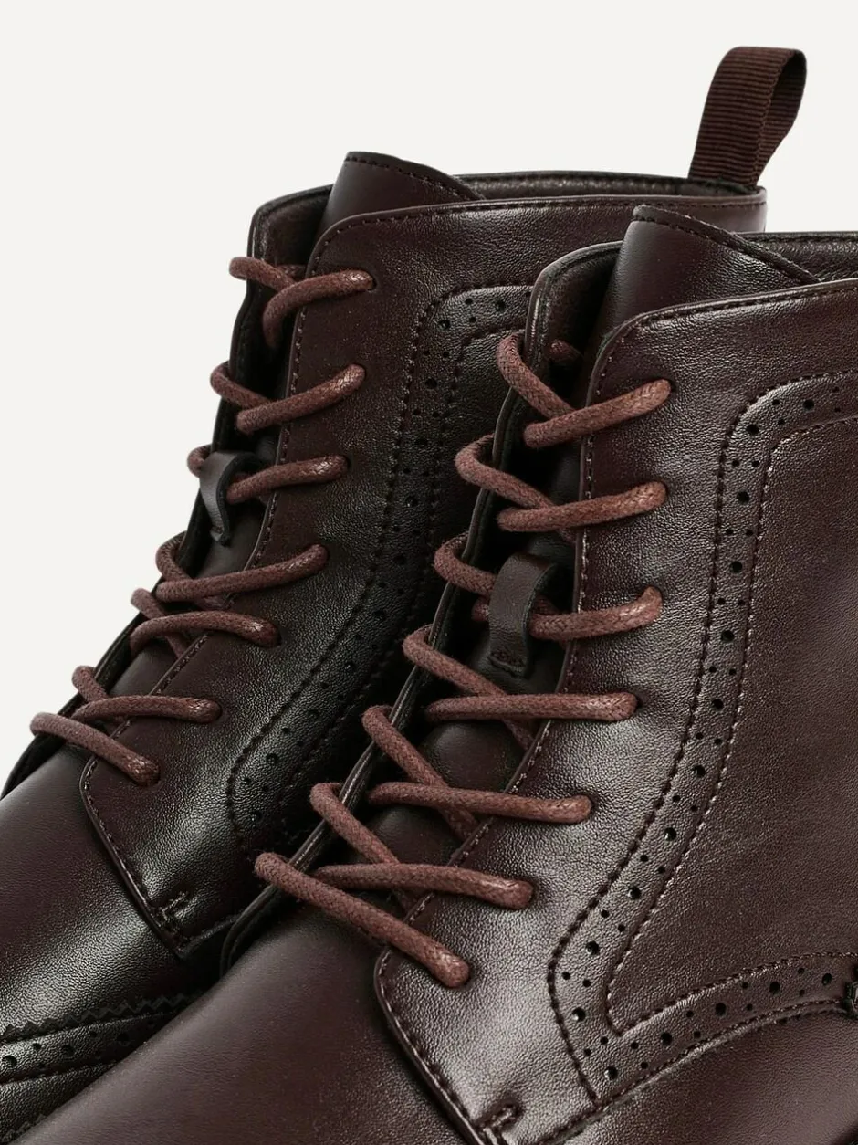 Linzi Leonardo Brogue Boots Brown Hot