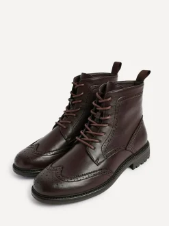 Linzi Leonardo Brogue Boots Brown Hot