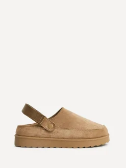 Linzi Teddy Slip-On Slingback Clogs Brown Discount