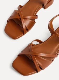 Linzi Brown Zenna Strappy Mini Heeled Sandals