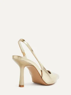 Linzi Dash Slingback Court Heels Gold Sale