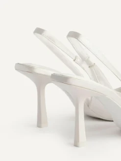 Linzi Ivory Matched Bridal Sling Back Court Heels New