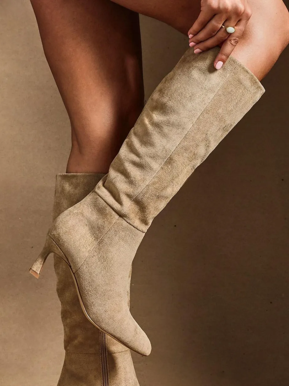 Linzi Rush Pointed Toe High Leg Stiletto Boots Nude Online