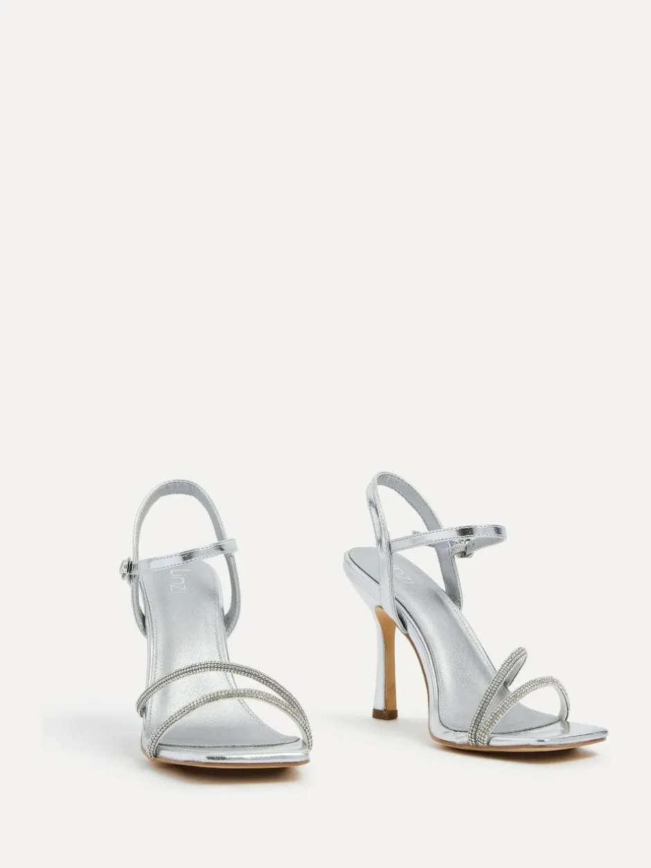 Linzi Mesmerize Diamanté Embellished Strappy Heel Silver Online