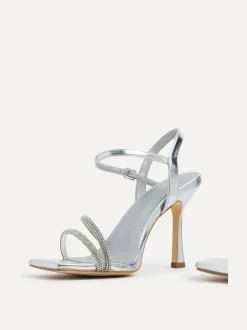 Linzi Mesmerize Diamanté Embellished Strappy Heel Silver Online