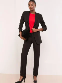 Lipsy Black Cinched Waist Fitted Blazer Clearance