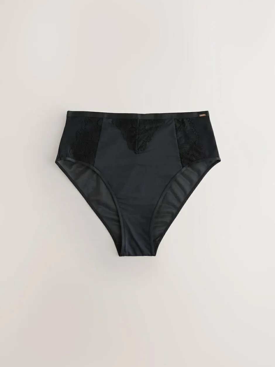 Lipsy Black High Waisted Shaping Knickers New