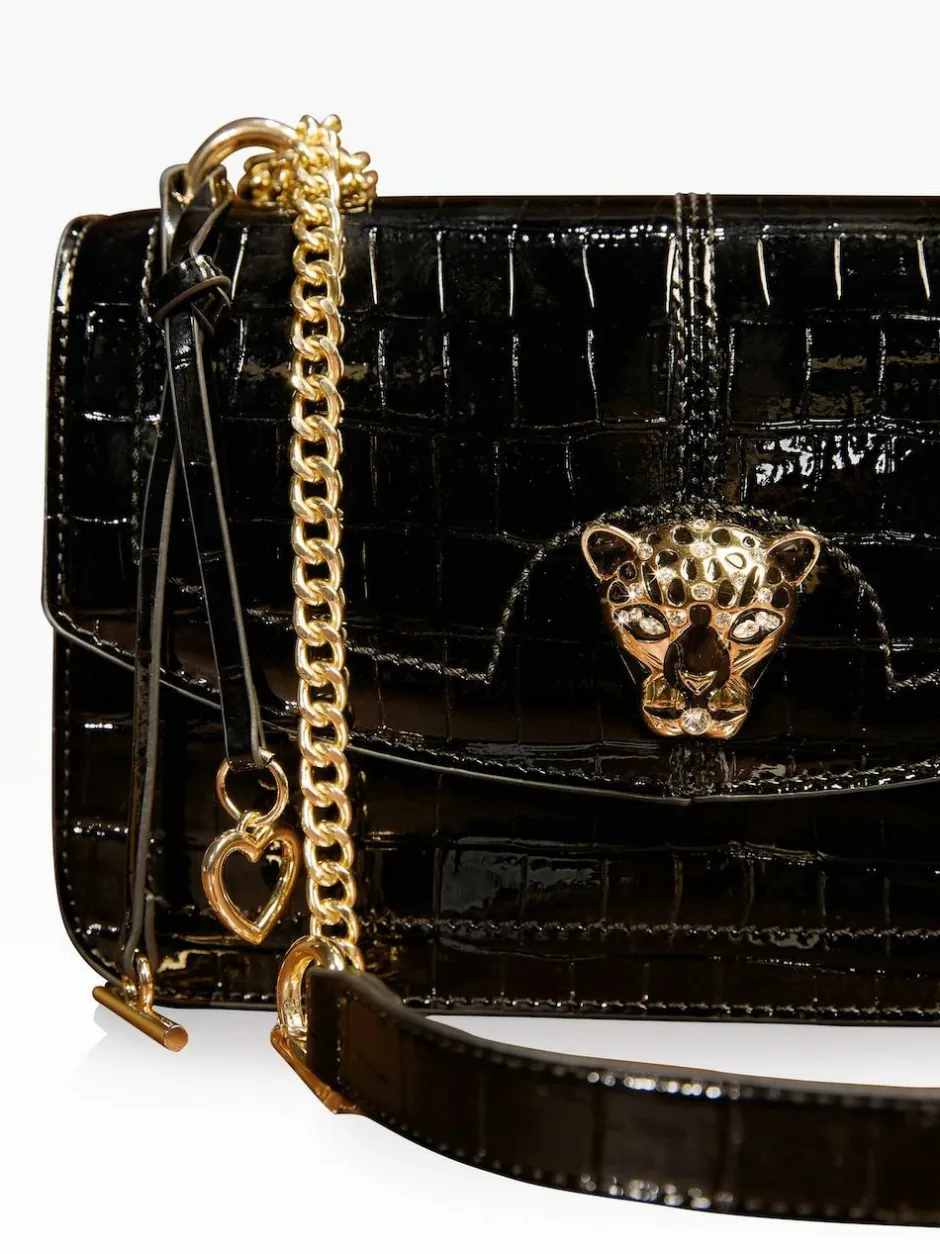 Lipsy Medium Chain Shoulder Bag Black Outlet