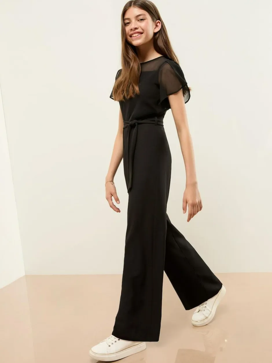 Lipsy Mesh Yoke Jumpsuit (5-16yrs) Black Online