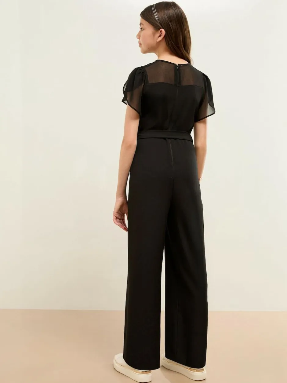 Lipsy Mesh Yoke Jumpsuit (5-16yrs) Black Online