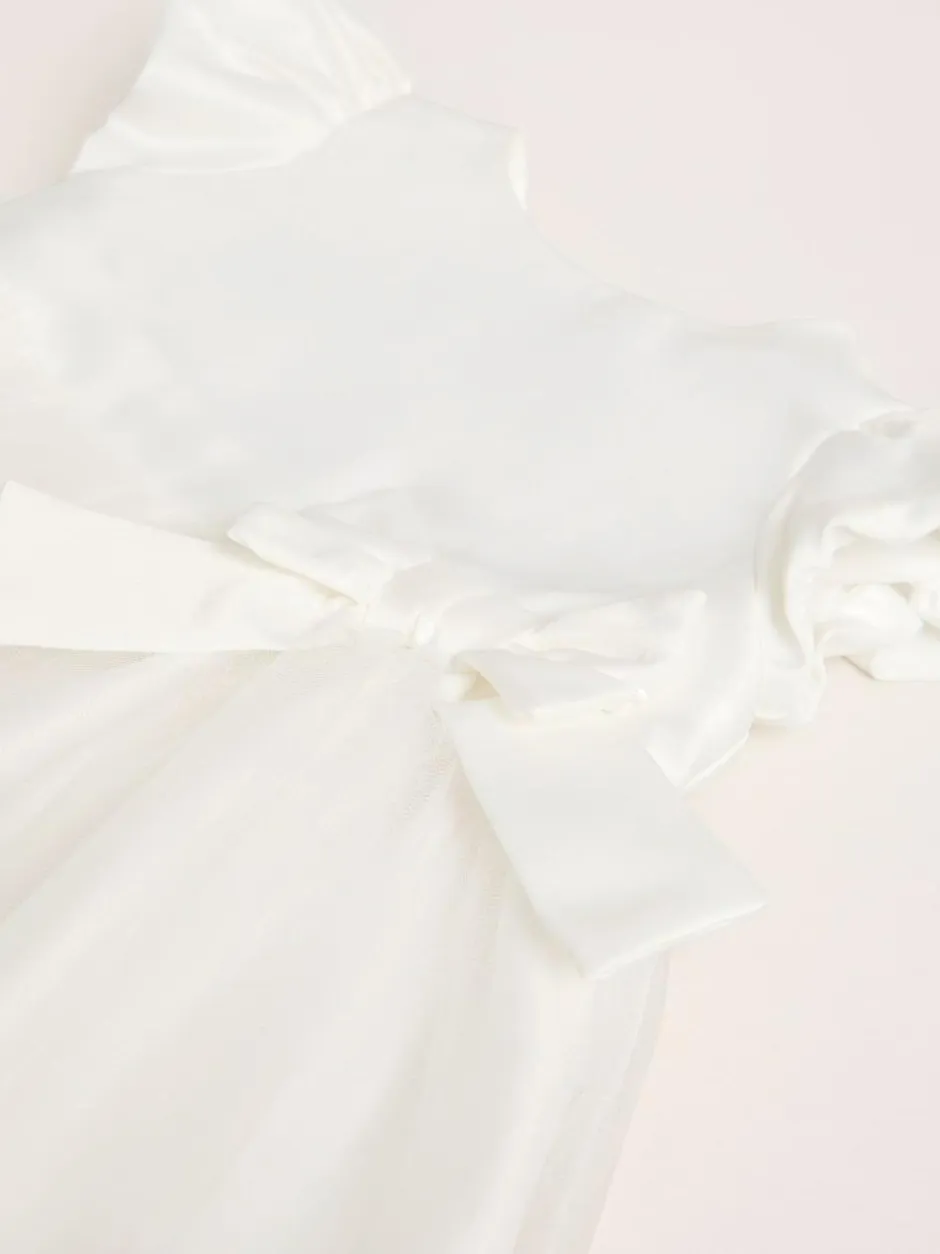 Lipsy Ivory Baby Puff Sleeve Occasion Dress (0mths-5yrs) Sale