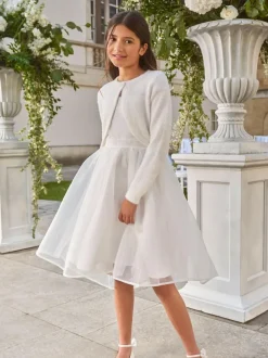Lipsy Fluffy Occasion Bolero (5-16yrs) Ivory Sale
