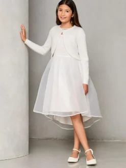 Lipsy Fluffy Occasion Bolero (5-16yrs) Ivory Sale