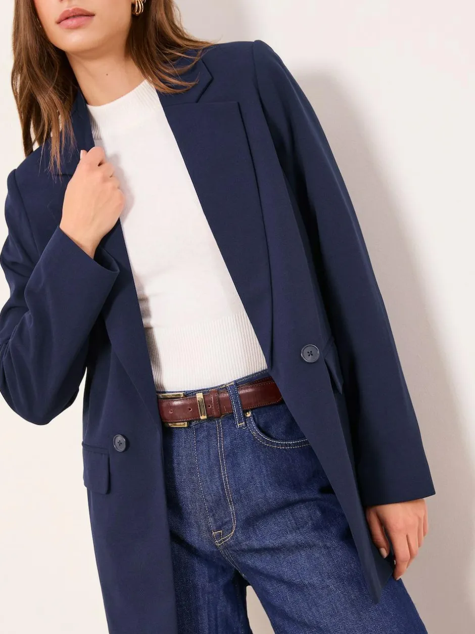 Lipsy Relaxed Blazer Navy Blue Outlet