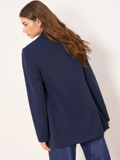 Lipsy Relaxed Blazer Navy Blue Outlet