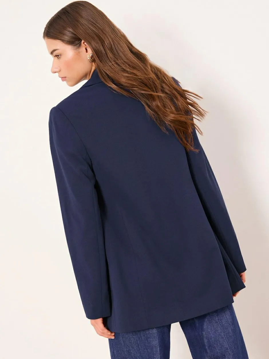 Lipsy Relaxed Blazer Navy Blue Outlet
