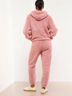 Lipsy Pink Cosy Loungewear Hoddie and Joggers Set Sale