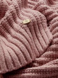 Lipsy Shimmer Ribbed Scarf Pink