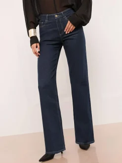 Lipsy Petite Wide Leg Jeans Rinse Blue Hot
