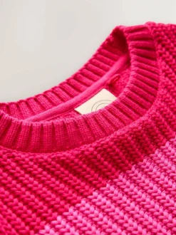Little Bird by Jools Oliver Knitted Colourblock Jumper Pastel Rainbow Stripe Sale