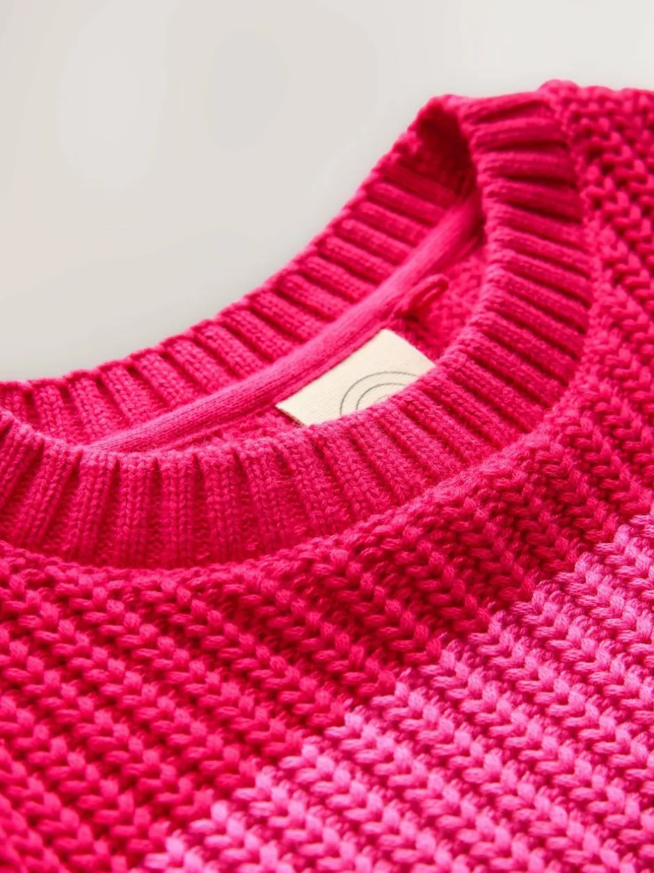 Little Bird by Jools Oliver Knitted Colourblock Jumper Pastel Rainbow Stripe Sale