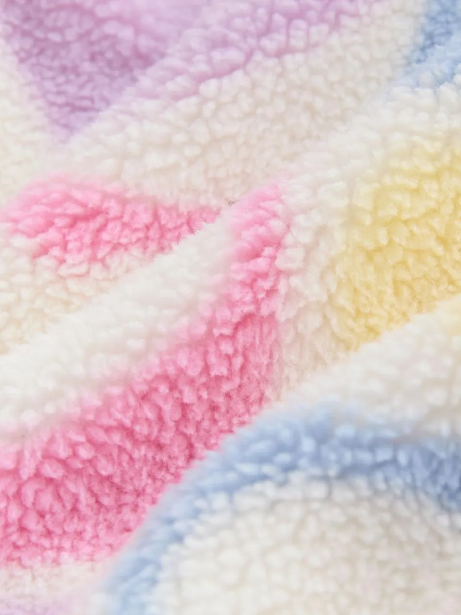 Little Bird by Jools Oliver Multi Heart Colourblock Borg Fleece Online