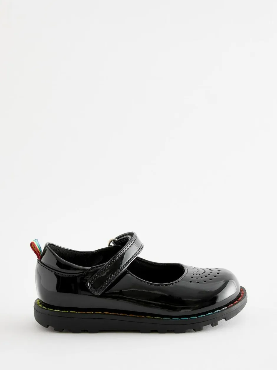 Little Bird by Jools Oliver Black Younger Patent Mary Jane Shoes Hot