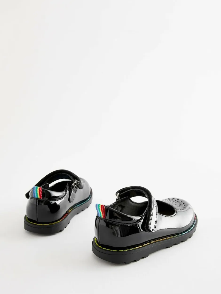 Little Bird by Jools Oliver Black Younger Patent Mary Jane Shoes Hot