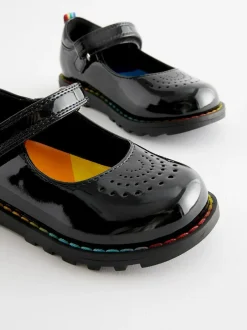 Little Bird by Jools Oliver Black Younger Patent Mary Jane Shoes Hot