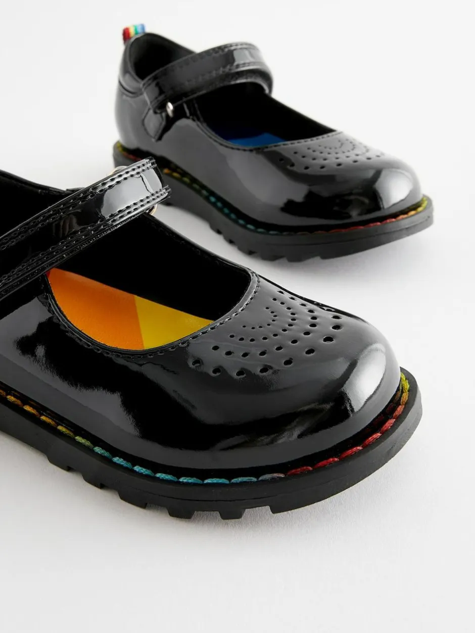 Little Bird by Jools Oliver Black Younger Patent Mary Jane Shoes Hot