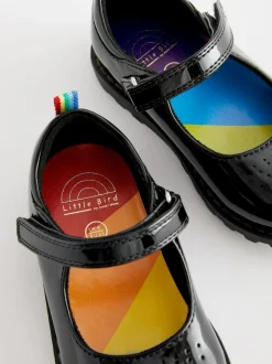 Little Bird by Jools Oliver Black Younger Patent Mary Jane Shoes Hot