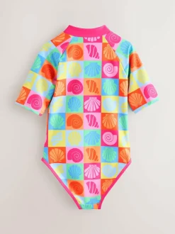 Little Bird by Jools Oliver Shell Print Zip Through Swimsuit Outlet