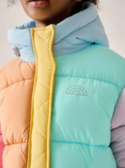 Little Bird by Jools Oliver Multi Colourblock Shower Resistant Padded Coat Best