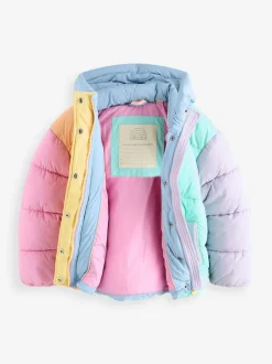 Little Bird by Jools Oliver Multi Colourblock Shower Resistant Padded Coat Best