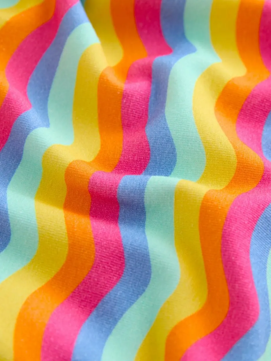 Little Bird by Jools Oliver Long Sleeve Skater Dress Rainbow Wave Clearance