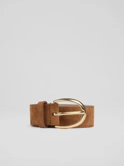 LK Bennett Brown Julian Leather Classic Jeans Belt