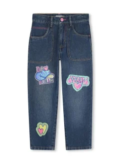 Billieblush Logo Denim Jeans With Appliqué Detail Best