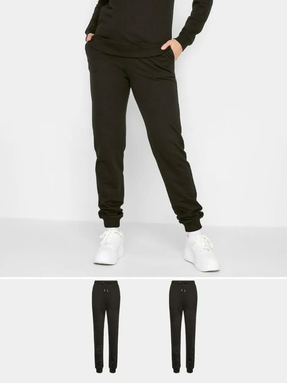 Long Tall Sally Black 2 Pack Basic Joggers Hot