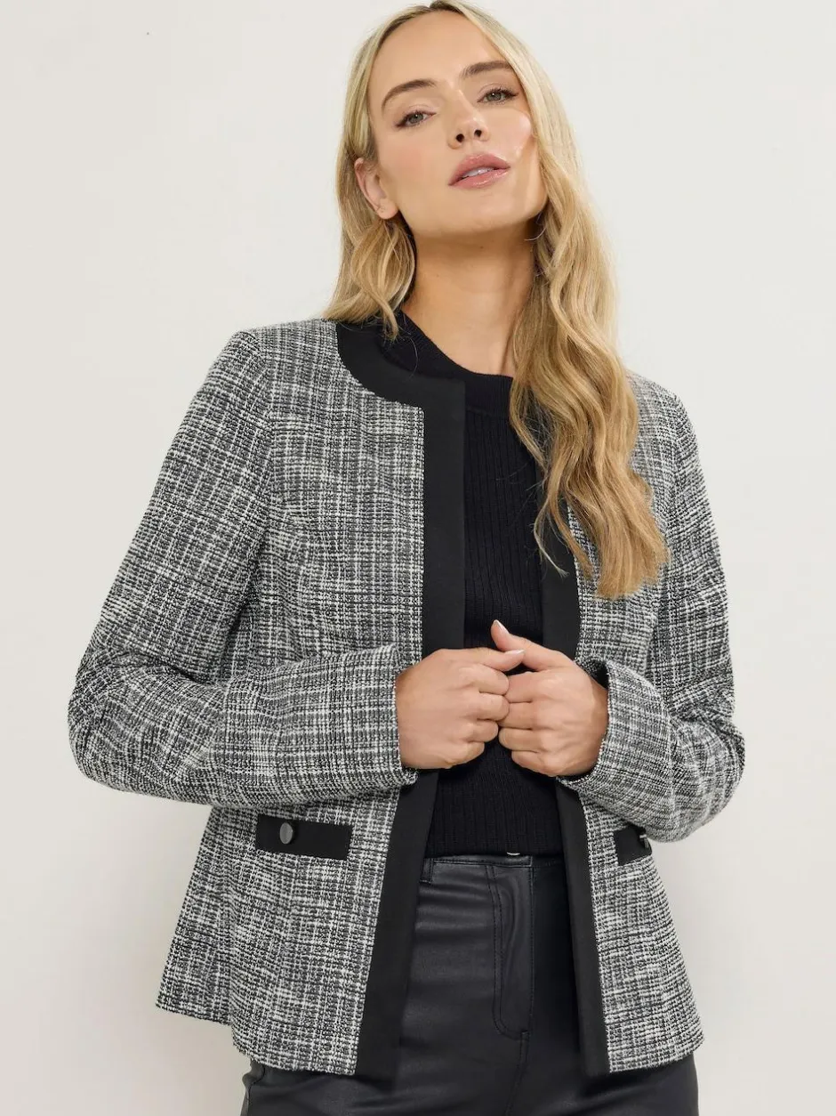 Long Tall Sally Black Boucle Jacket Outlet