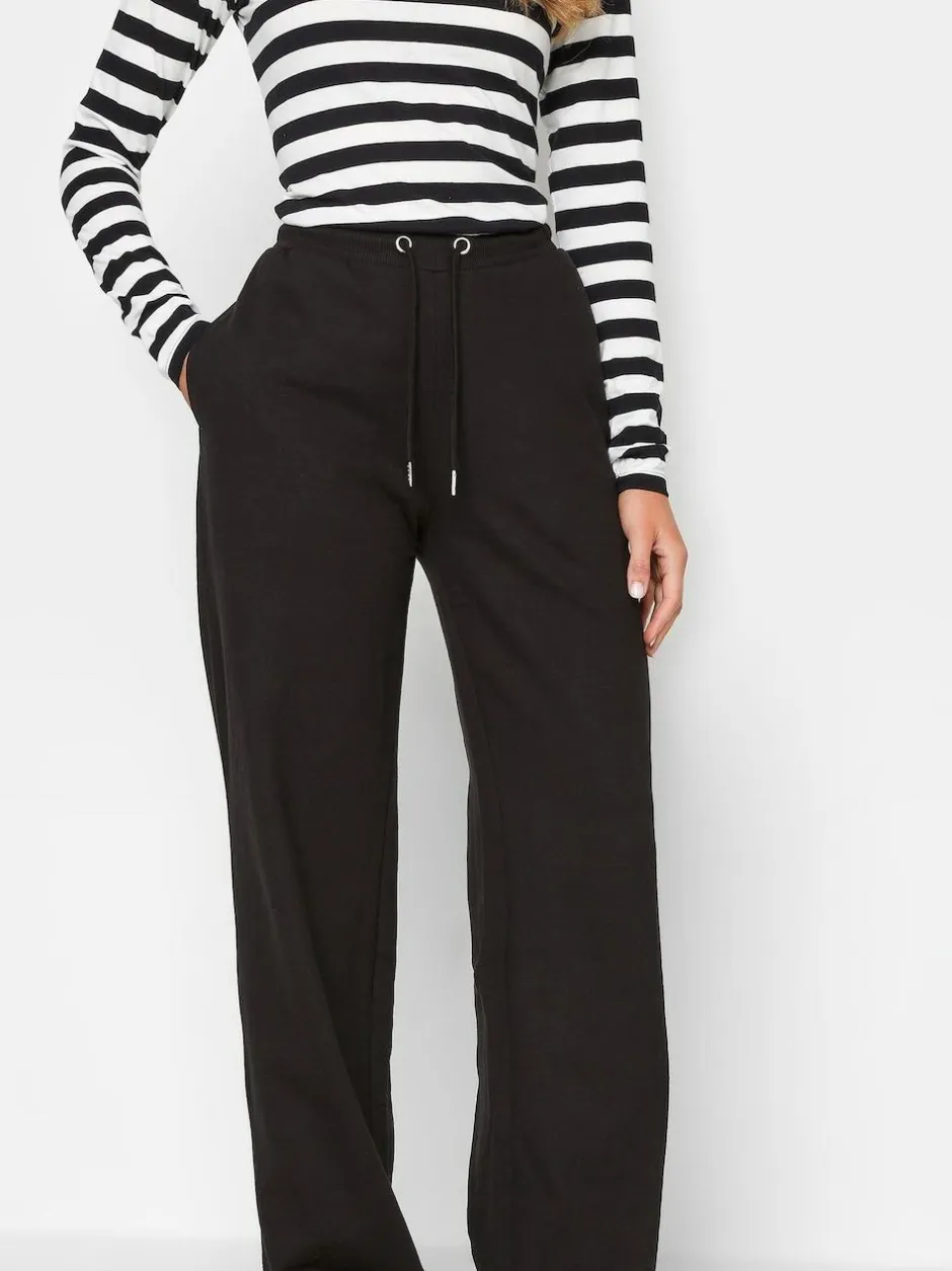 Long Tall Sally Wide Leg Joggers Black Dark Online