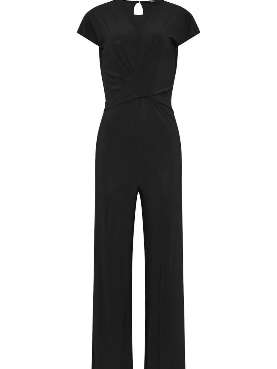 Long Tall Sally Black Twist Front ITY Jumpsuit Hot