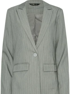 Long Tall Sally Grey Pinstripe Blazer Online
