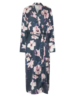 Long Tall Sally Satin Maxi Robe Grey Sale